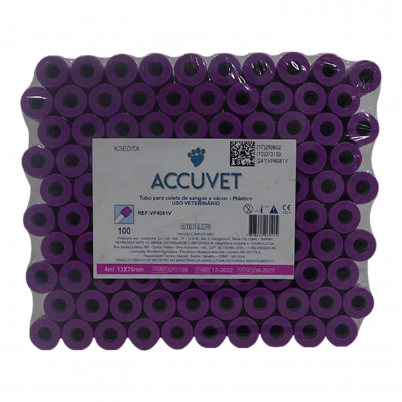 Accuvet Microtubo EDTA - Coleta Veterinaria