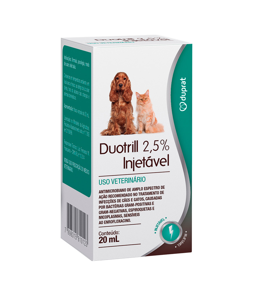 Duotrill 2,5% Injetavel Duprat 20mL (Enrofloxacino)